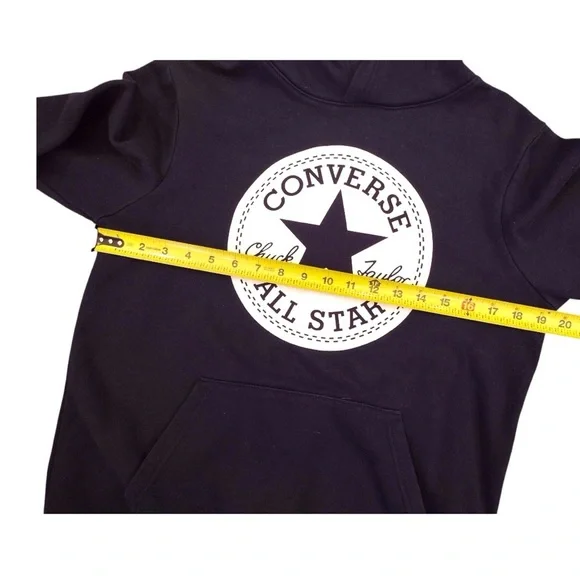CONVERSE Hoodie Sweatshirt Boys XL - Blue & White Chuck Taylor Logo Girls Kids - Picture 8 of 9